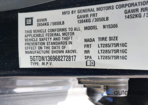 2006 Hummer H3 Suv from USA, damaged, VIN 5GTDN136968272817